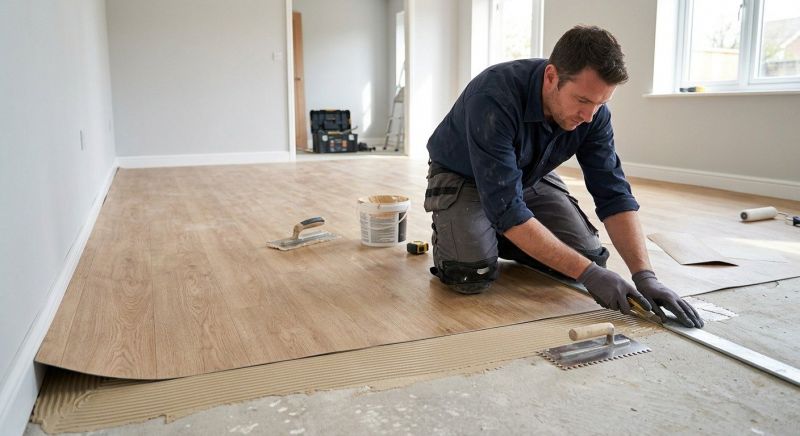 Sheet Flooring Installation detail