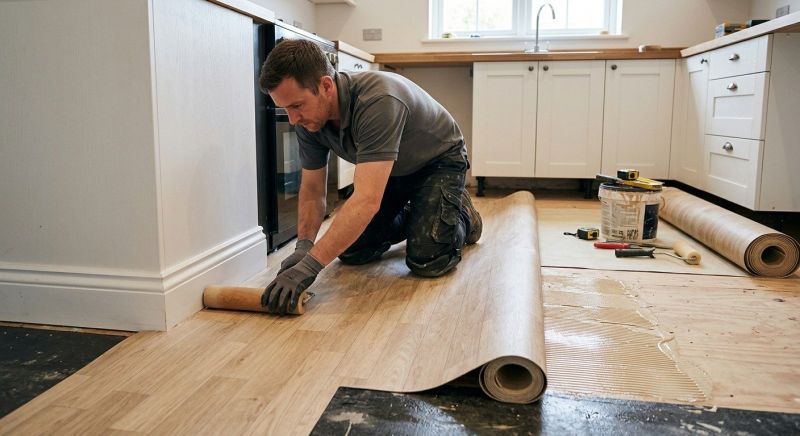 Sheet Linoleum Installation detail