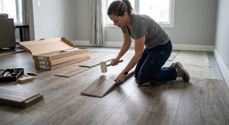 Vinyl Plank Floor Installation detail